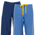 Front and back views of Dempsey Uniform pocketless scrub pants