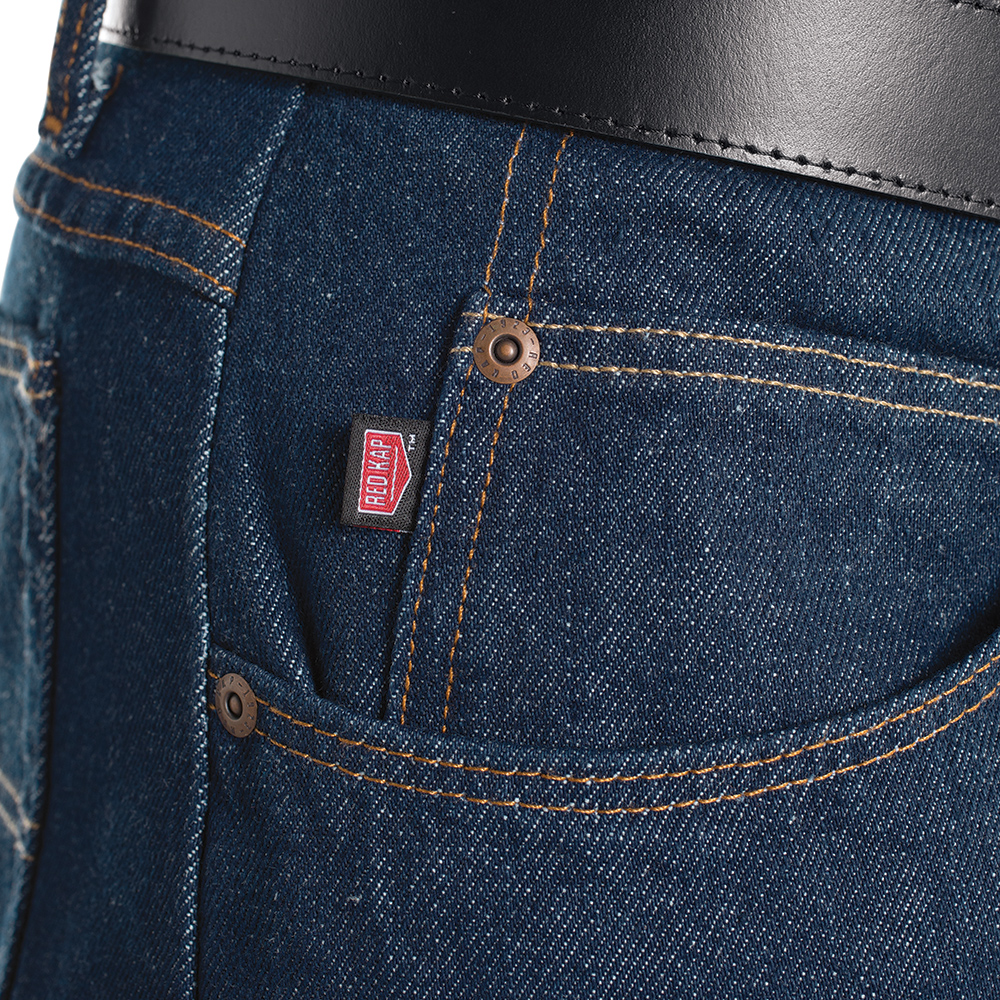 Close-up of fifth pocket on Dempsey Uniform authentic RK denim jeans