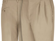 Front and back view of Dempsey Uniform double-pleated pants