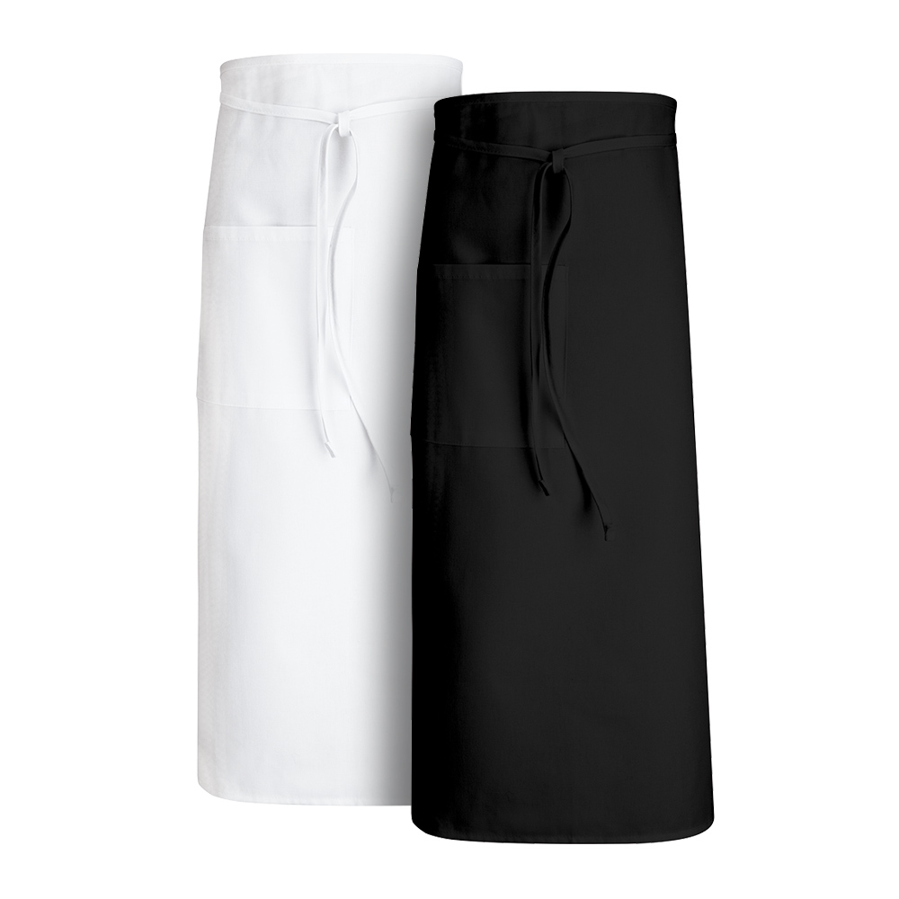 Dempsey Uniform black and white linen bistro aprons