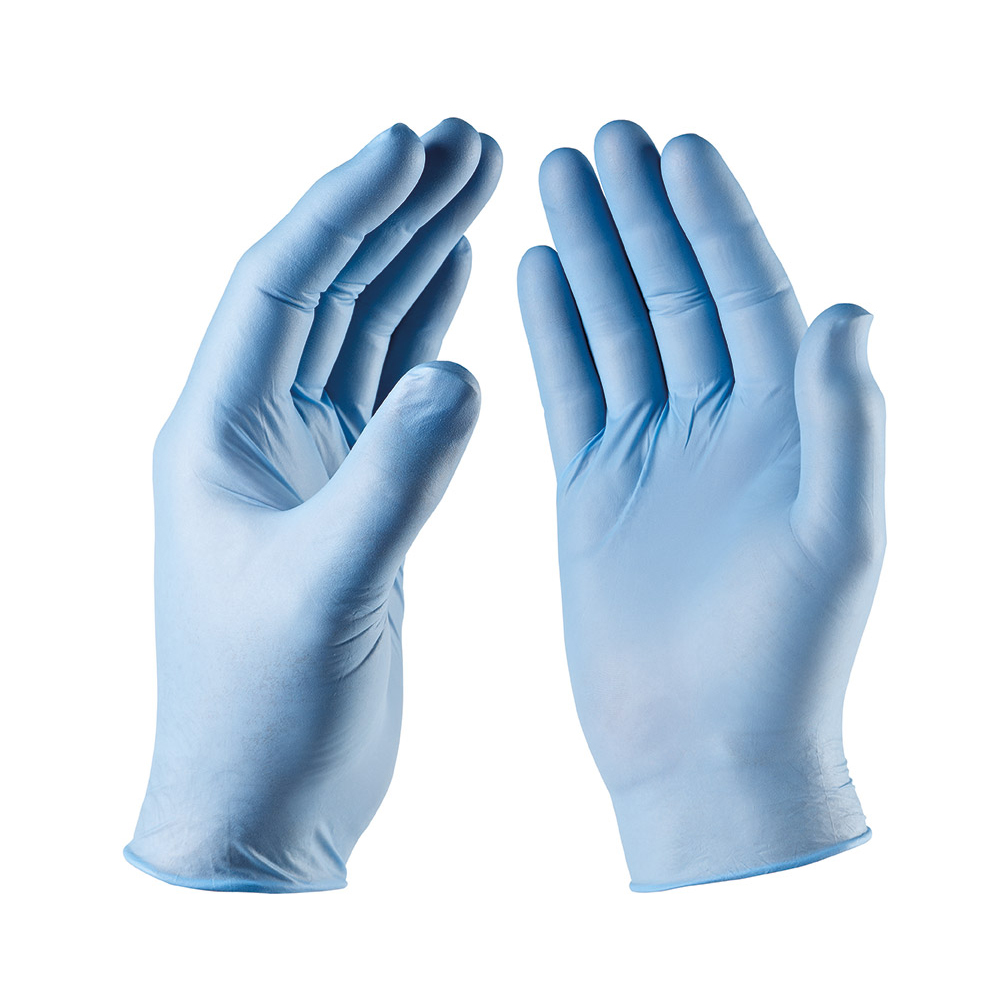 Dempsey Uniform blue nitrile disposable gloves