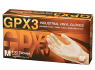 Box of Dempsey Uniform vinyl disposable gloves
