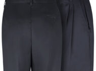 Close-up view of Dempsey Uniform womens double-pleated pants
