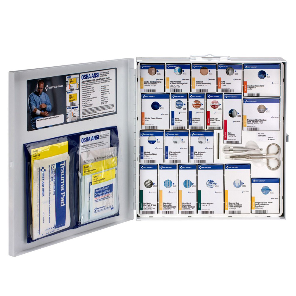Dempsey Uniform large foodservice first aid cabinet interior view