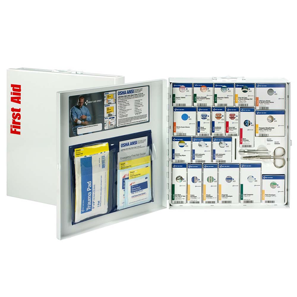 Dempsey Uniform large first aid cabinet outside case and interior view