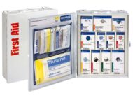 Dempsey Uniform medium first aid cabinet outside case and interior view